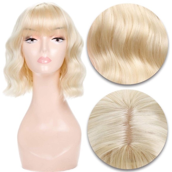 ?NAIMA 12”613 BLONDE SHORT WAVY BANG BOB Wig *NWT main image 4